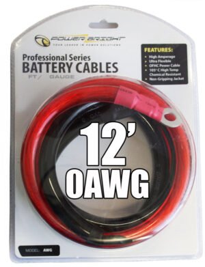 0AWG12 - 0 Gauge 12 Ft Battery Cables